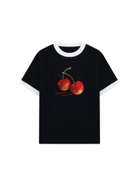 Áo Thun Ringer Relaxed Fit Summer Vibes Cherry Sweet