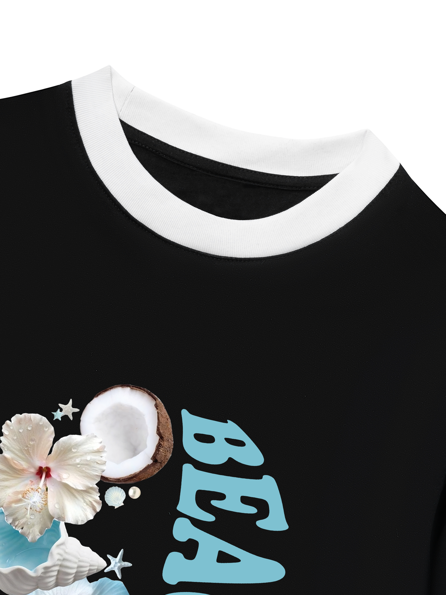 Áo Thun Ringer Relaxed Fit Summer Vibes Beach