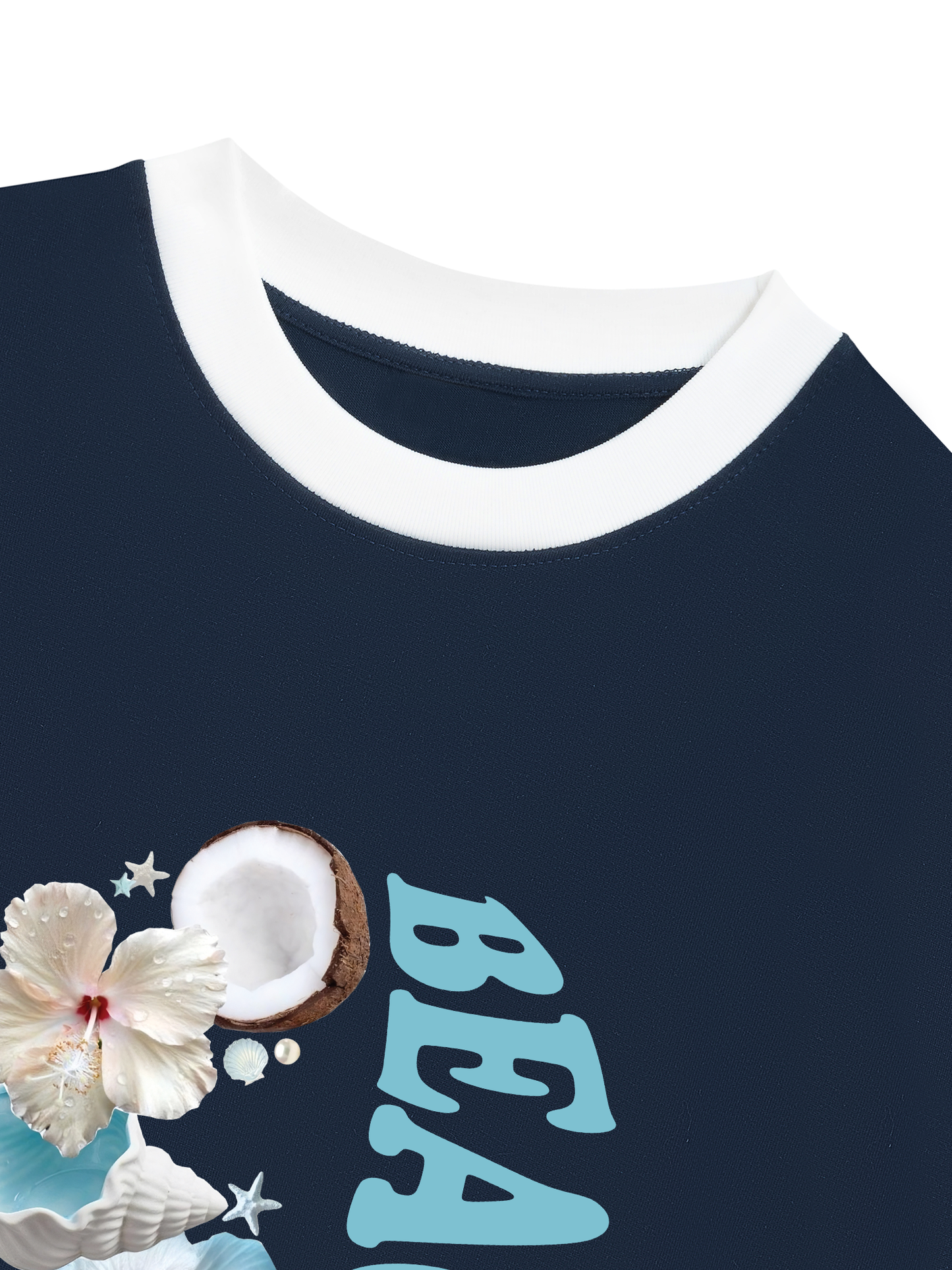 Áo Thun Ringer Relaxed Fit Summer Vibes Beach