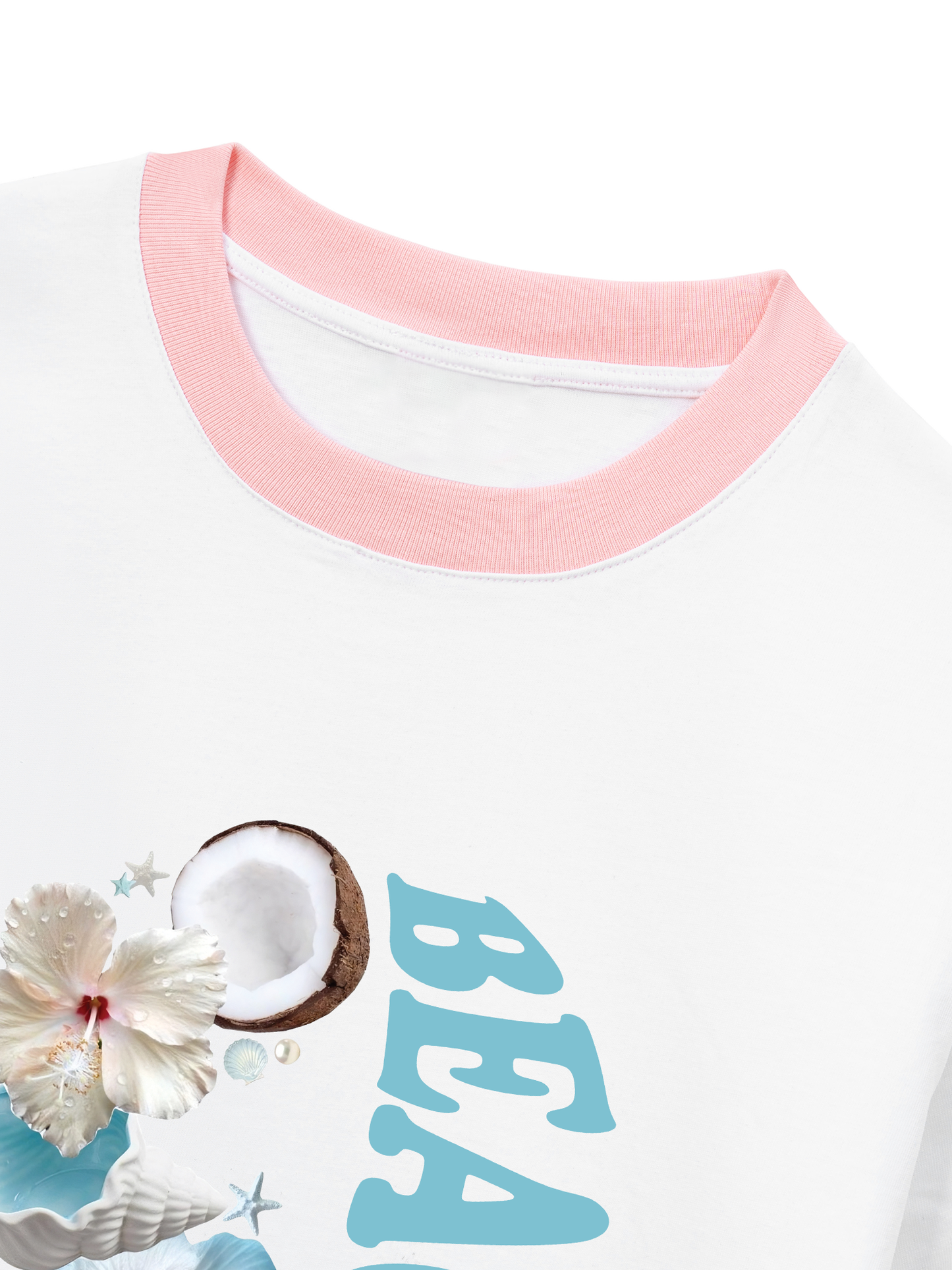 Áo Thun Ringer Relaxed Fit Summer Vibes Beach