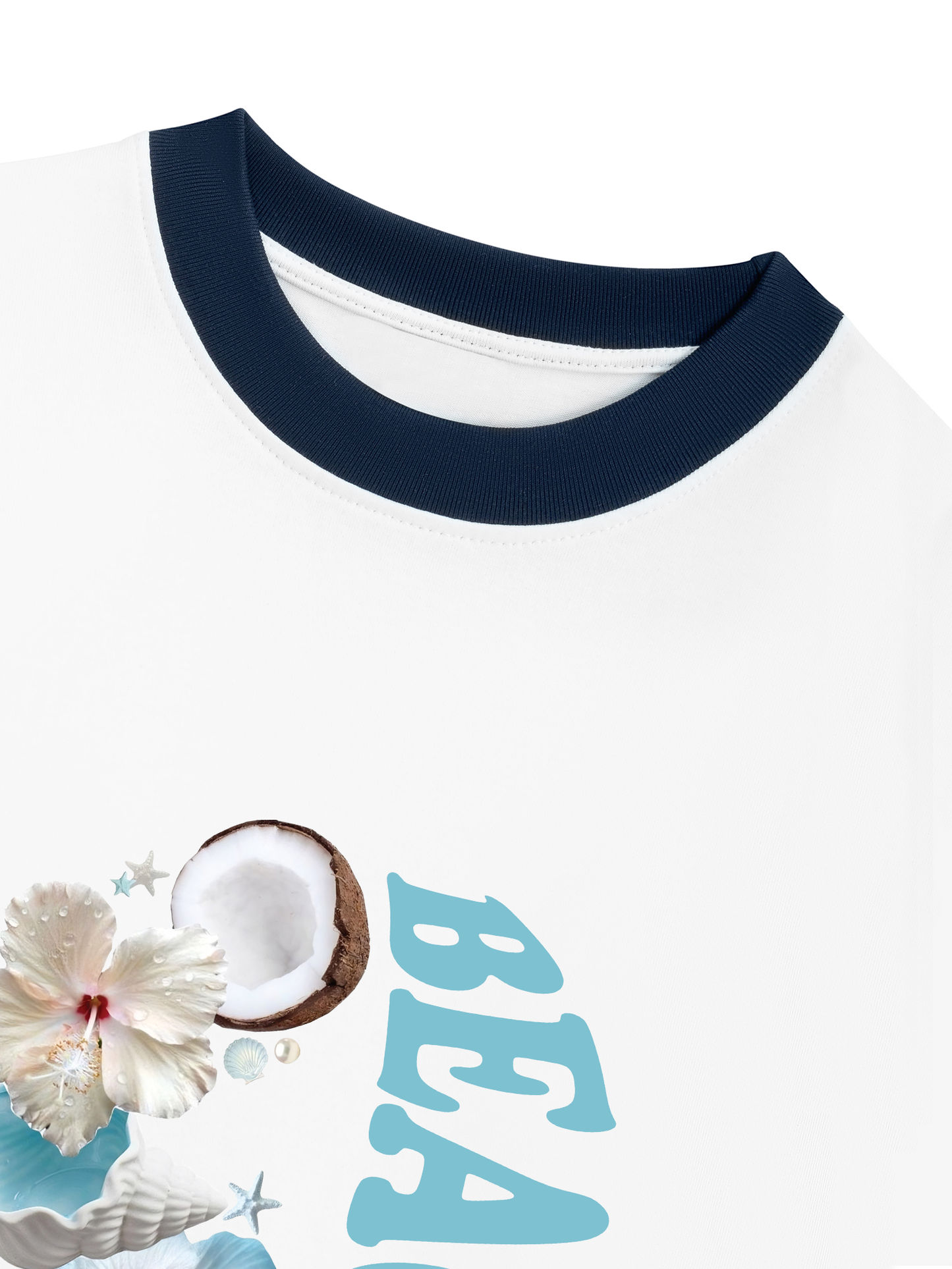 Áo Thun Ringer Relaxed Fit Summer Vibes Beach