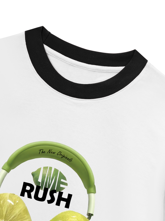 Áo Thun Ringer Relaxed Fit Summer Vibes Lime Rush
