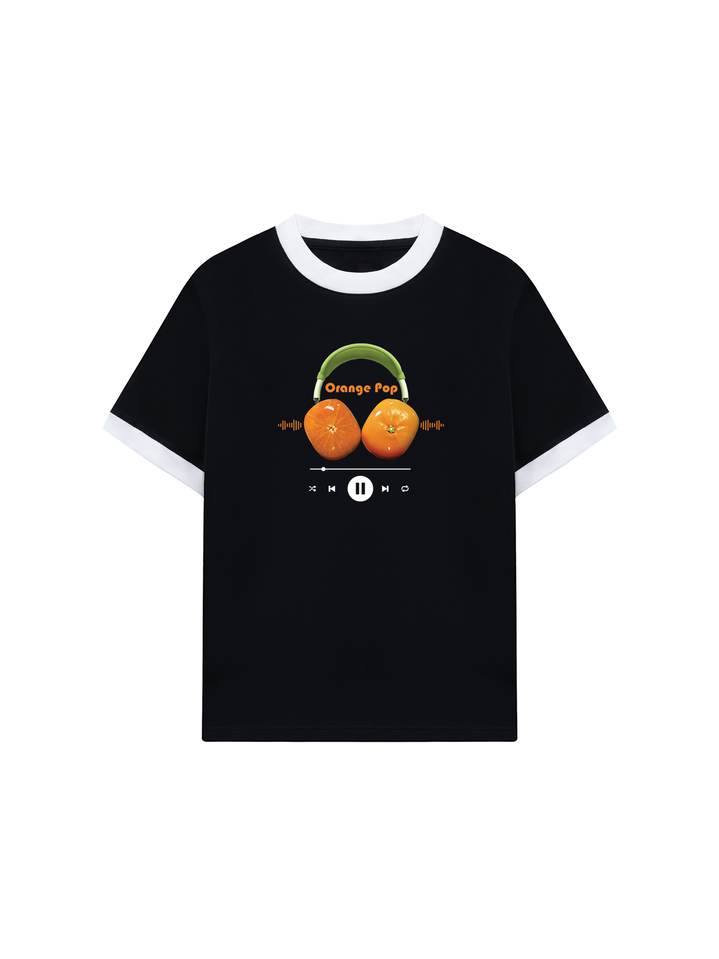 Áo Thun Ringer Relaxed Fit Summer Vibes Orange