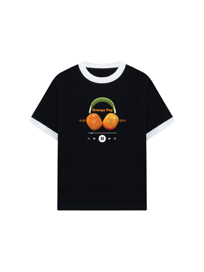 Áo Thun Ringer Relaxed Fit Summer Vibes Orange