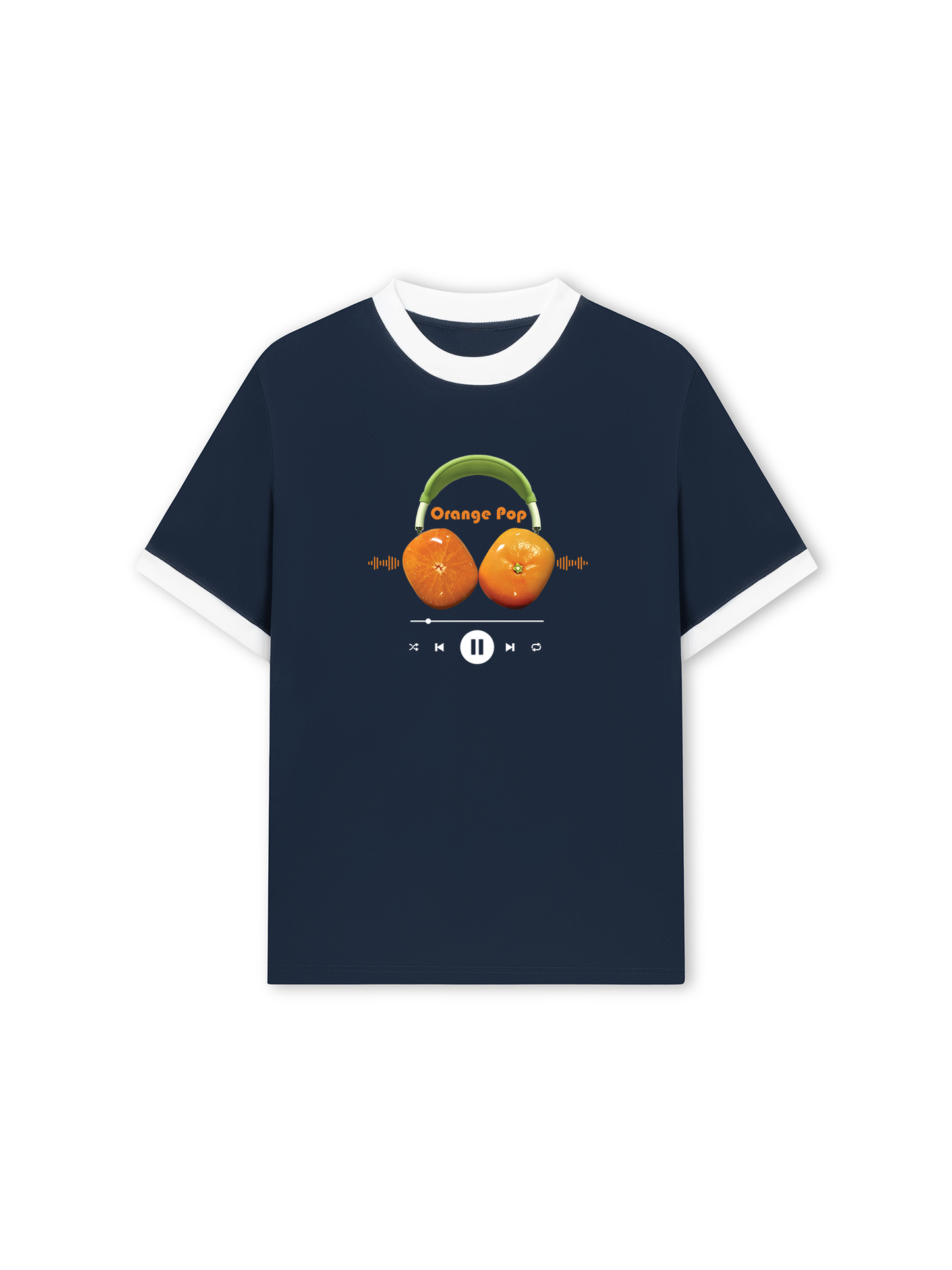 Áo Thun Ringer Relaxed Fit Summer Vibes Orange