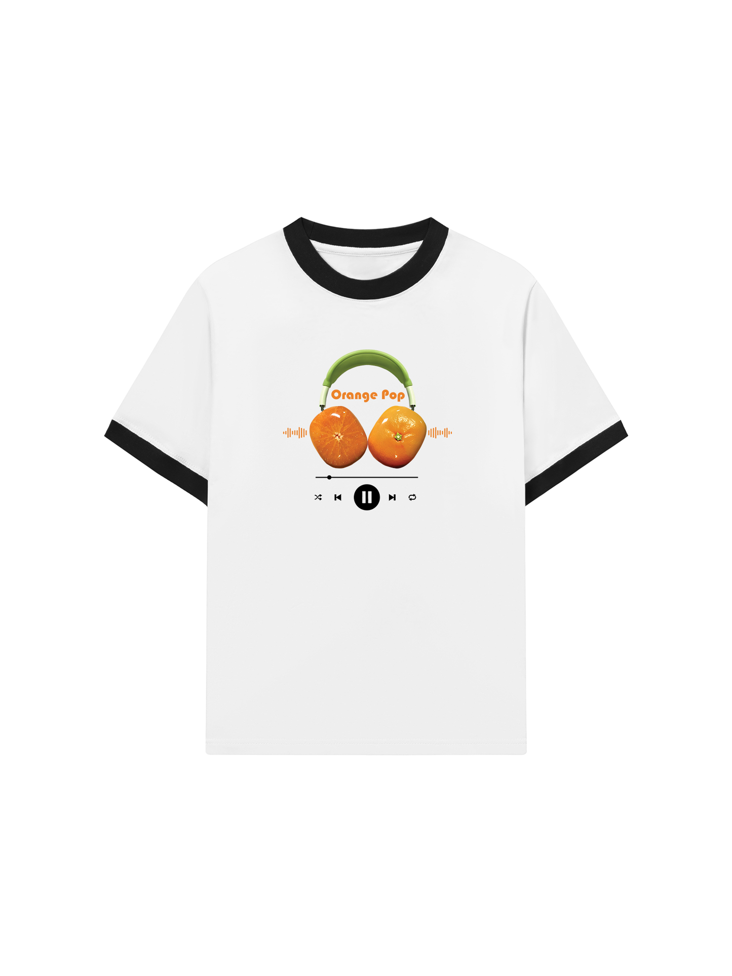 Áo Thun Ringer Relaxed Fit Summer Vibes Orange
