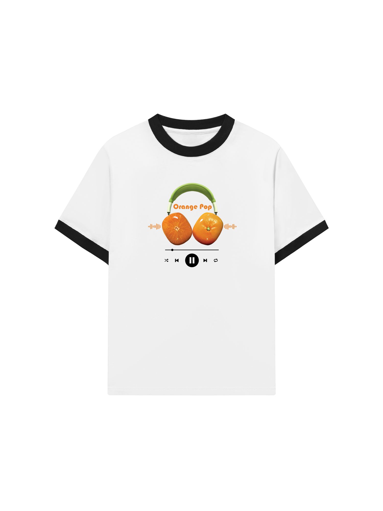 Áo Thun Ringer Relaxed Fit Summer Vibes Orange