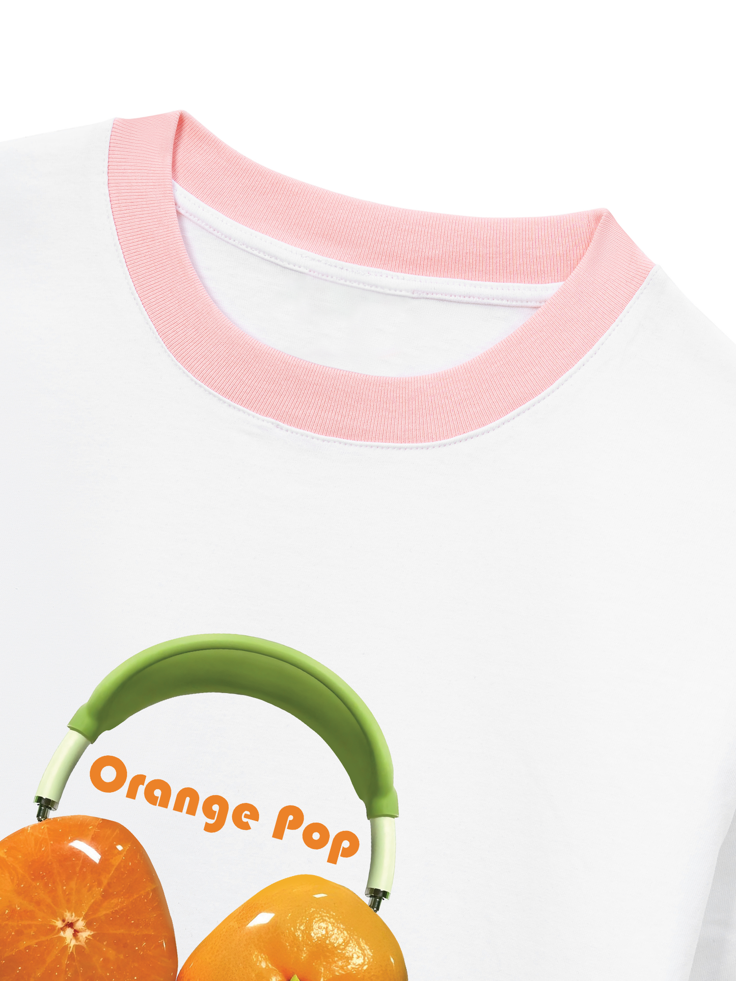 Áo Thun Ringer Relaxed Fit Summer Vibes Orange