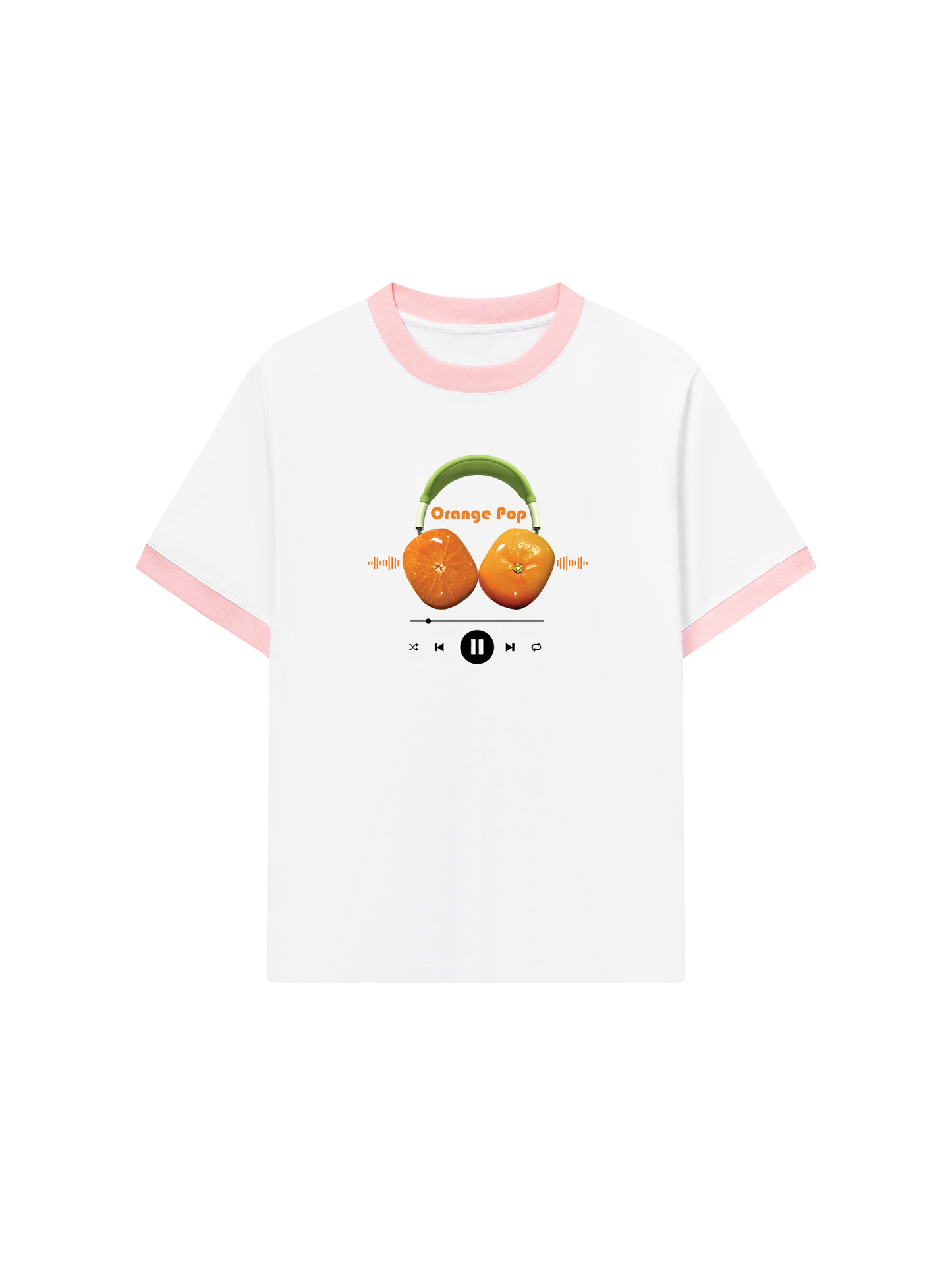 Áo Thun Ringer Relaxed Fit Summer Vibes Orange