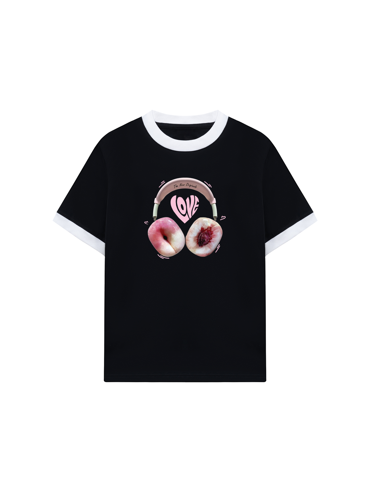 Áo Thun Ringer Relaxed Fit Summer Vibes Peach Love