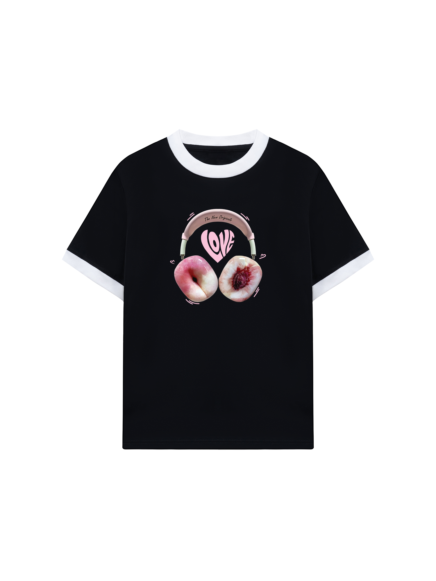 Áo Thun Ringer Relaxed Fit Summer Vibes Peach Love