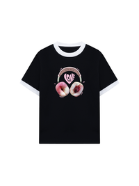 Áo Thun Ringer Relaxed Fit Summer Vibes Peach Love