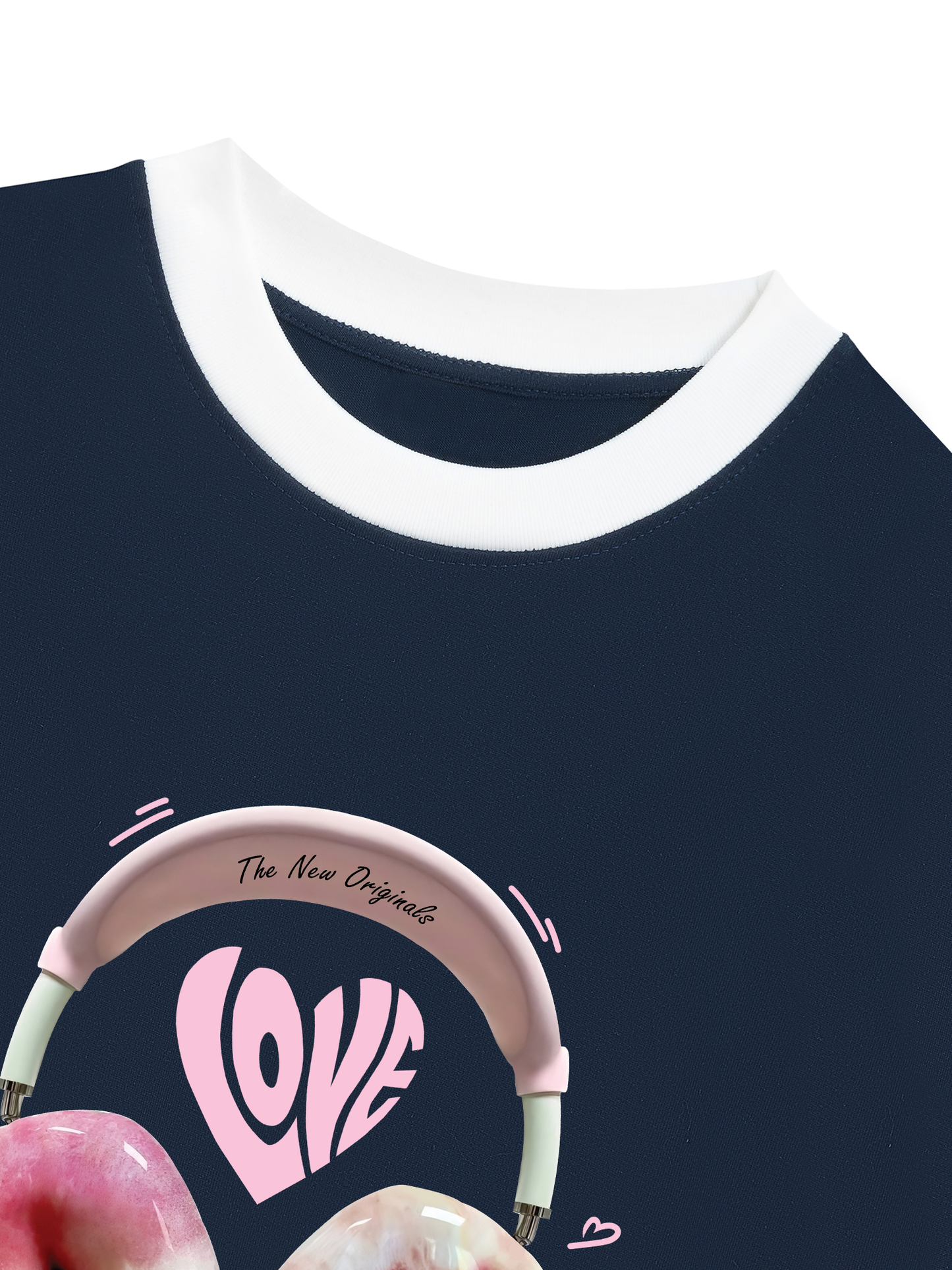 Áo Thun Ringer Relaxed Fit Summer Vibes Peach Love
