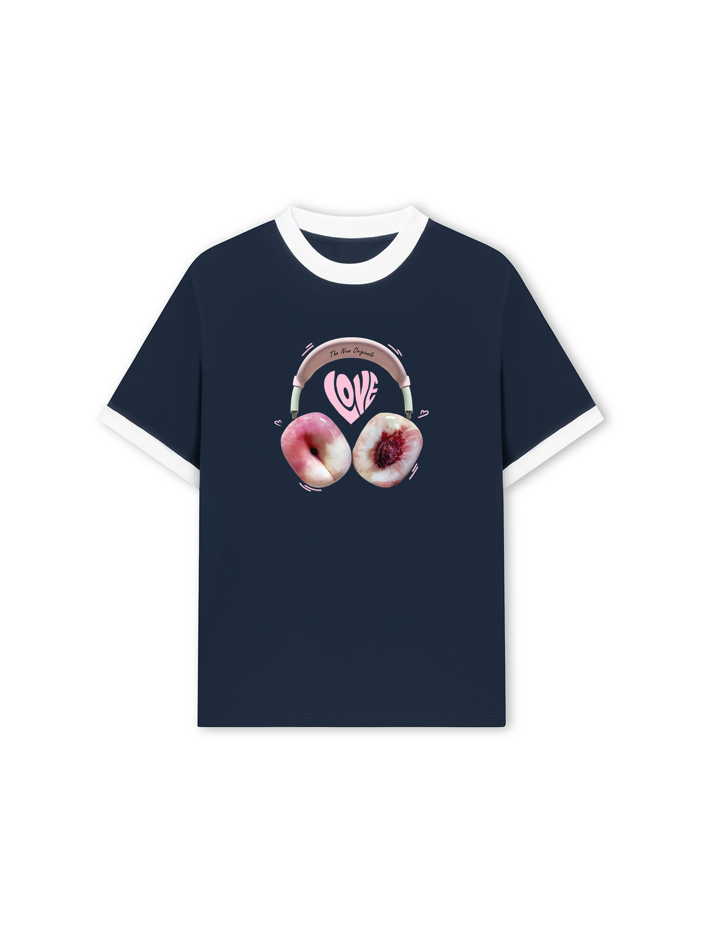 Áo Thun Ringer Relaxed Fit Summer Vibes Peach Love