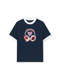 Áo Thun Ringer Relaxed Fit Summer Vibes Peach Love