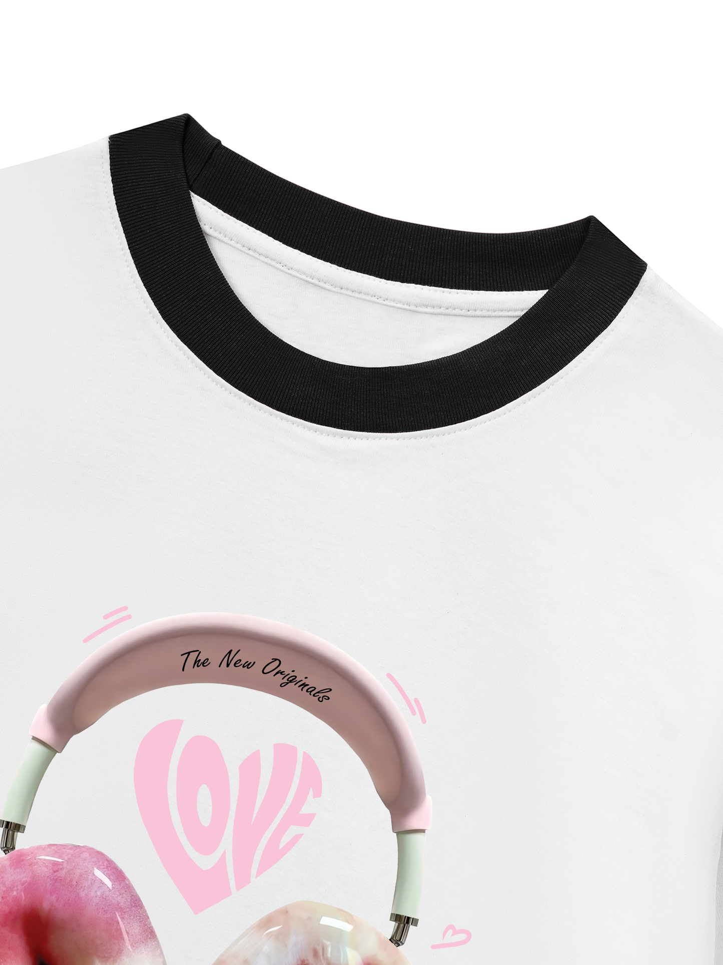 Áo Thun Ringer Relaxed Fit Summer Vibes Peach Love