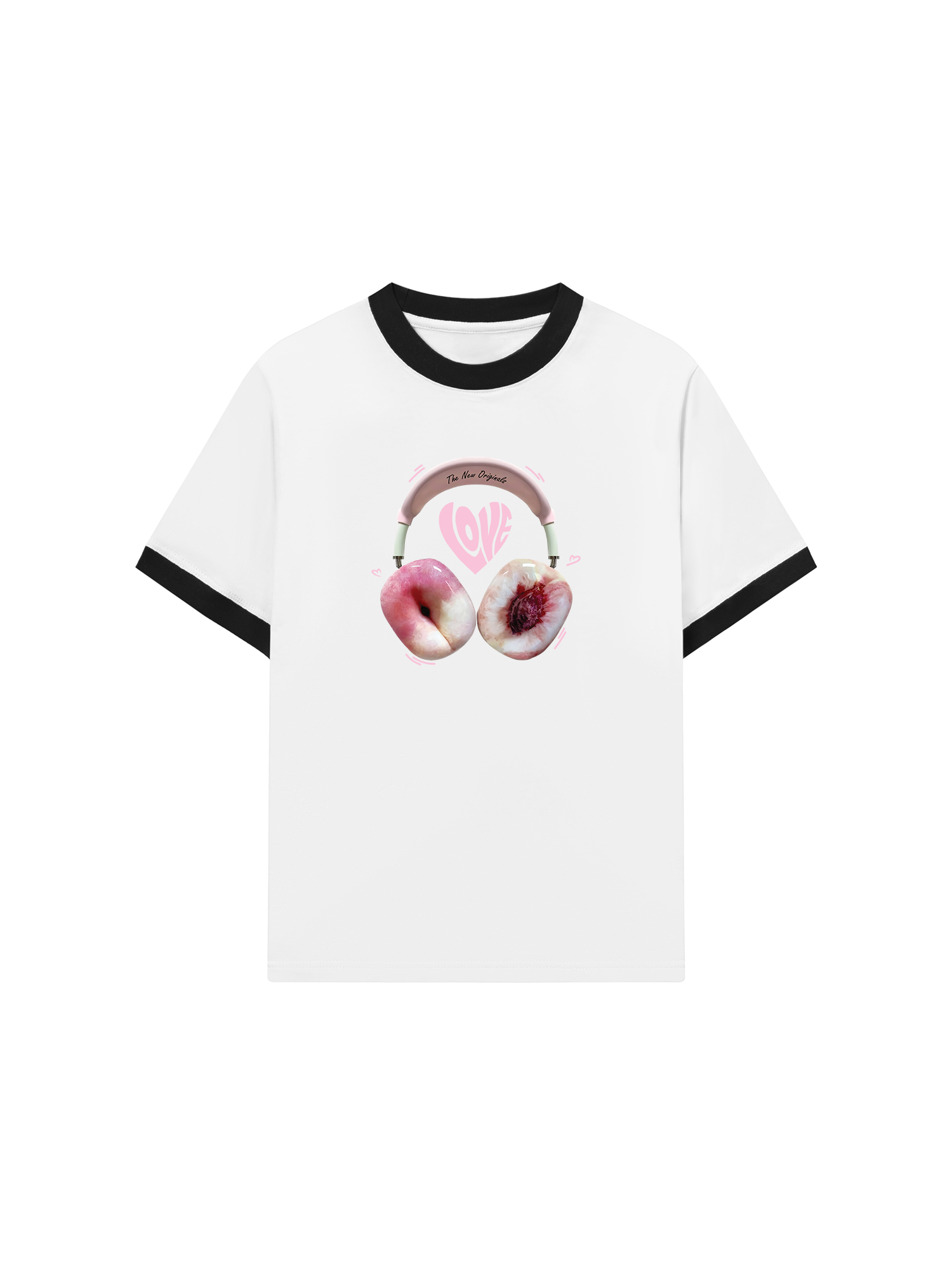 Áo Thun Ringer Relaxed Fit Summer Vibes Peach Love