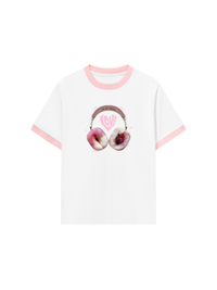 Áo Thun Ringer Relaxed Fit Summer Vibes Peach Love