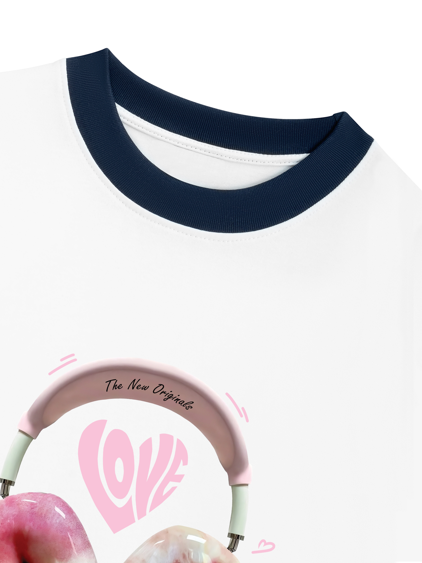 Áo Thun Ringer Relaxed Fit Summer Vibes Peach Love
