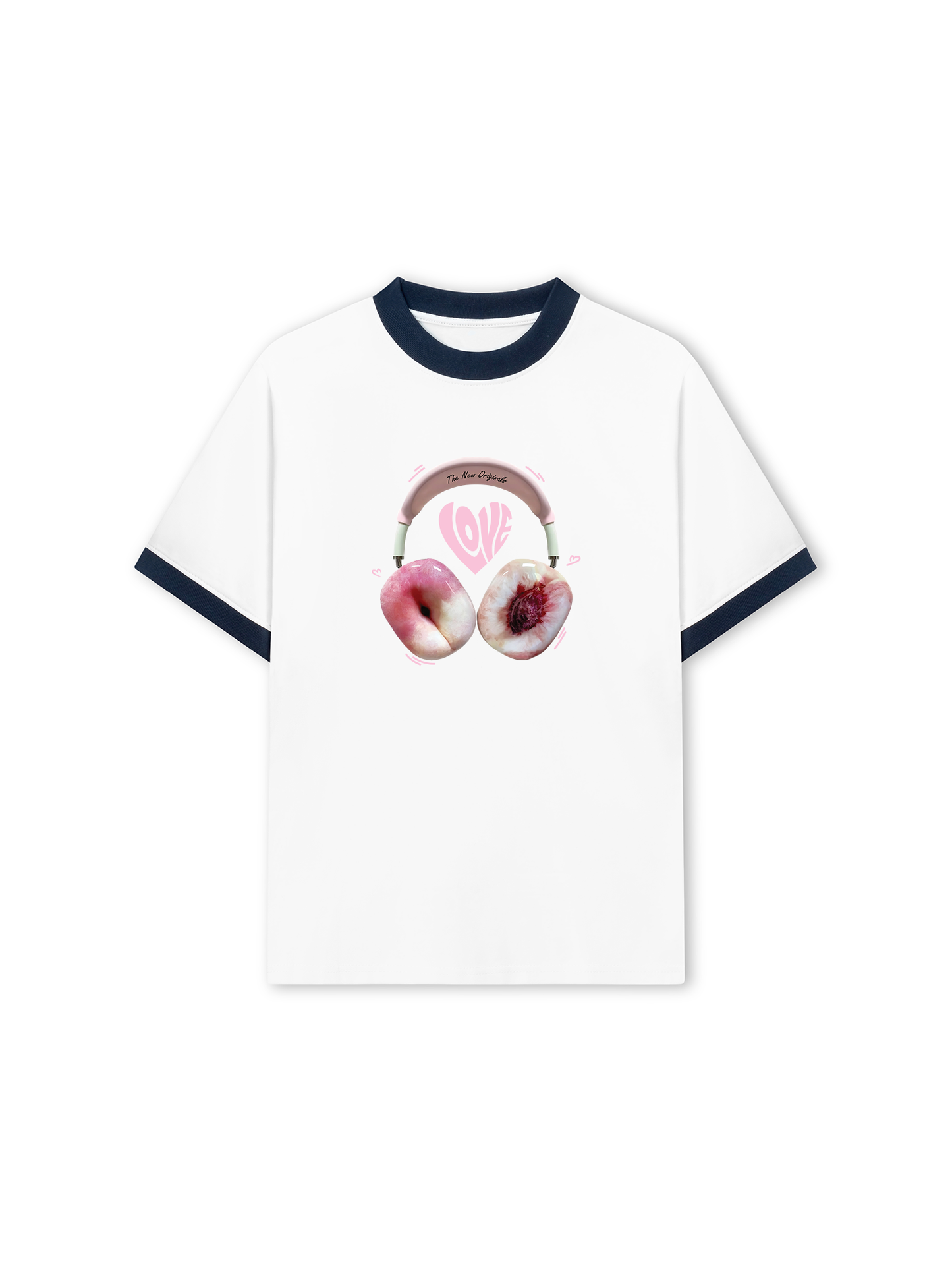 Áo Thun Ringer Relaxed Fit Summer Vibes Peach Love