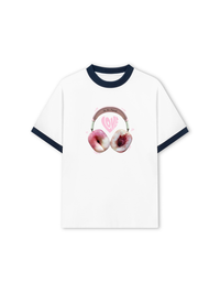 Áo Thun Ringer Relaxed Fit Summer Vibes Peach Love