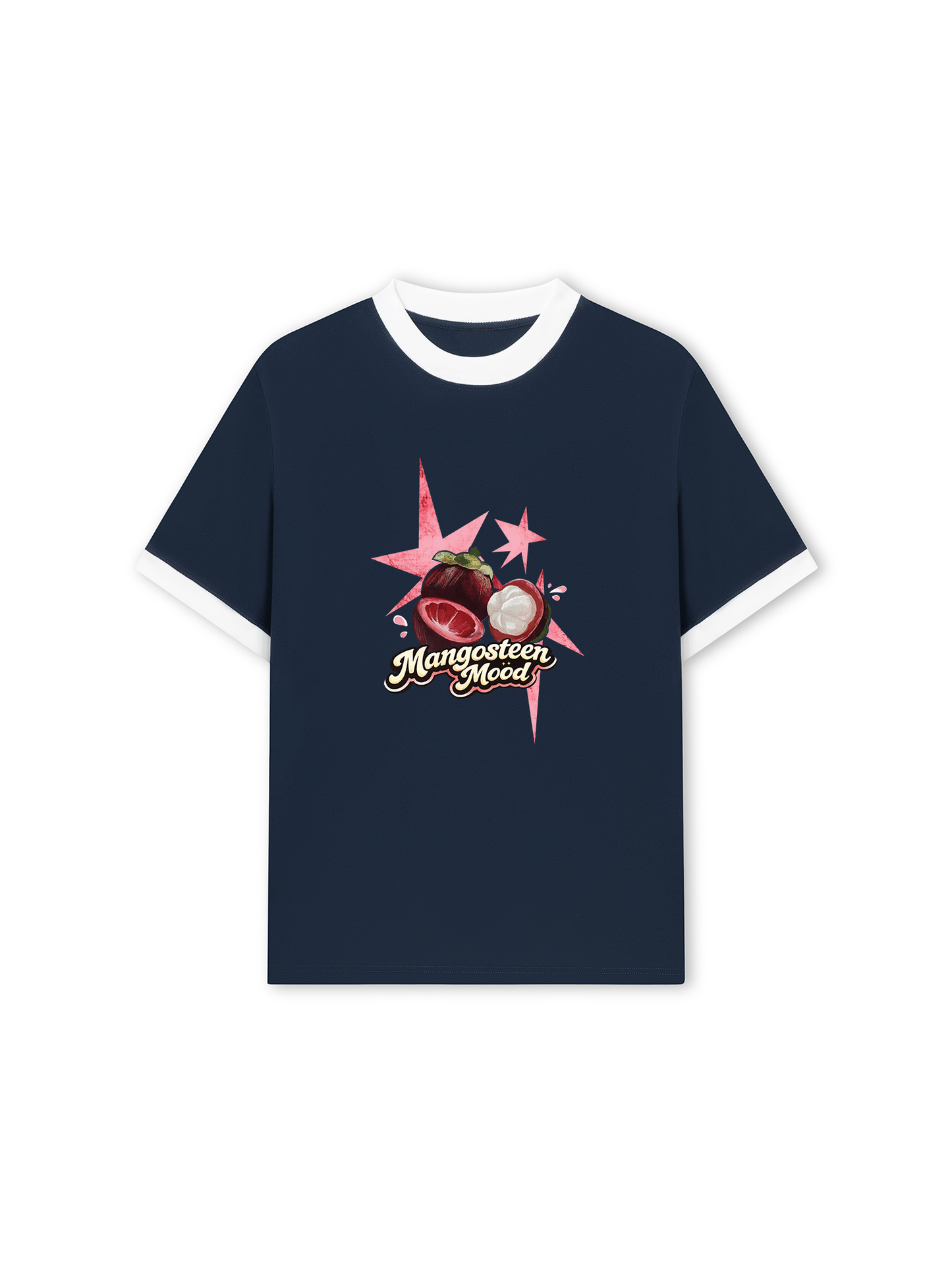 Áo Thun Ringer Relaxed Fit Summer Vibes Mangosteen Mood