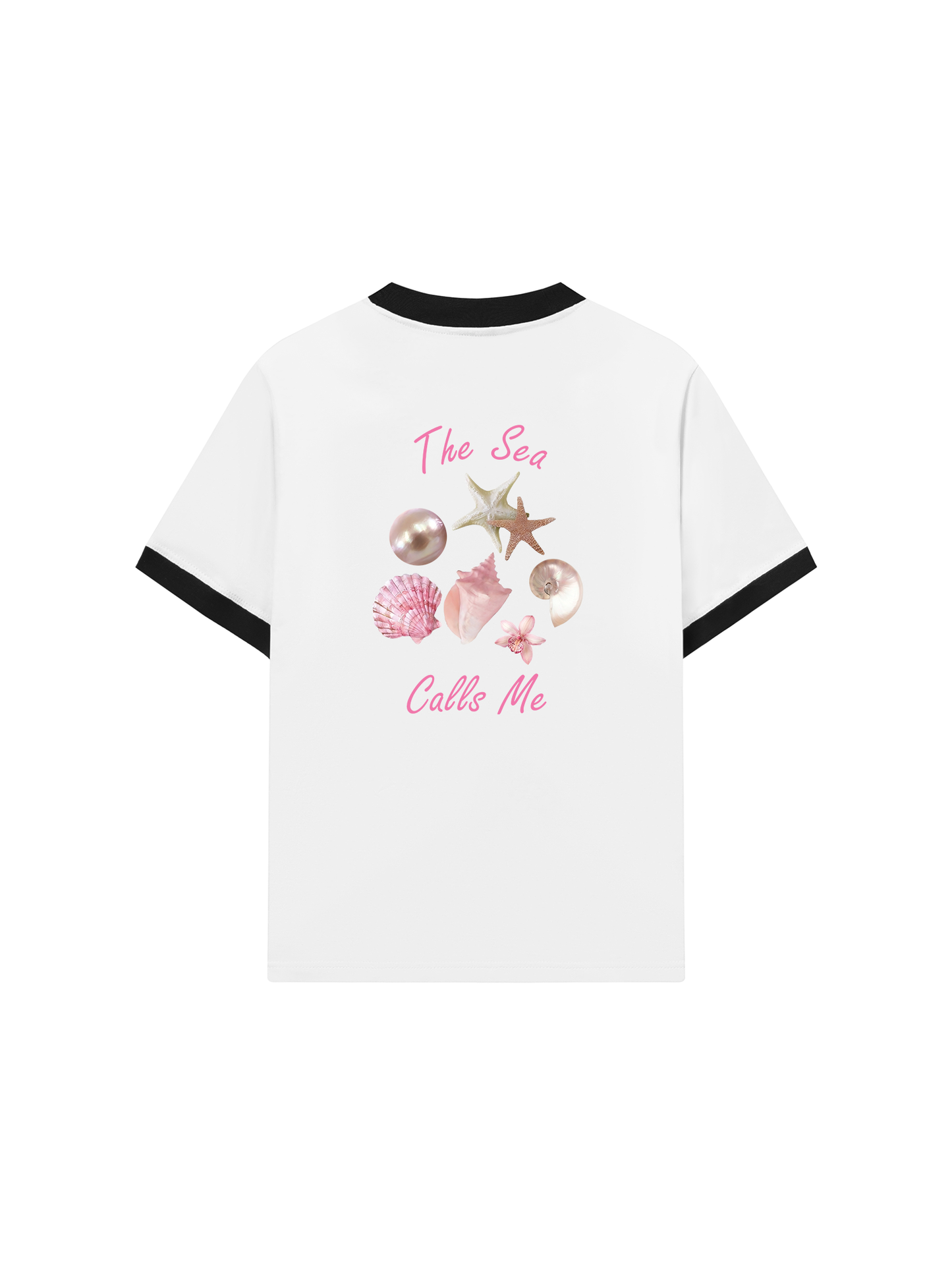 Áo Thun Ringer Relaxed Fit Summer Vibes The Sea Calls Me