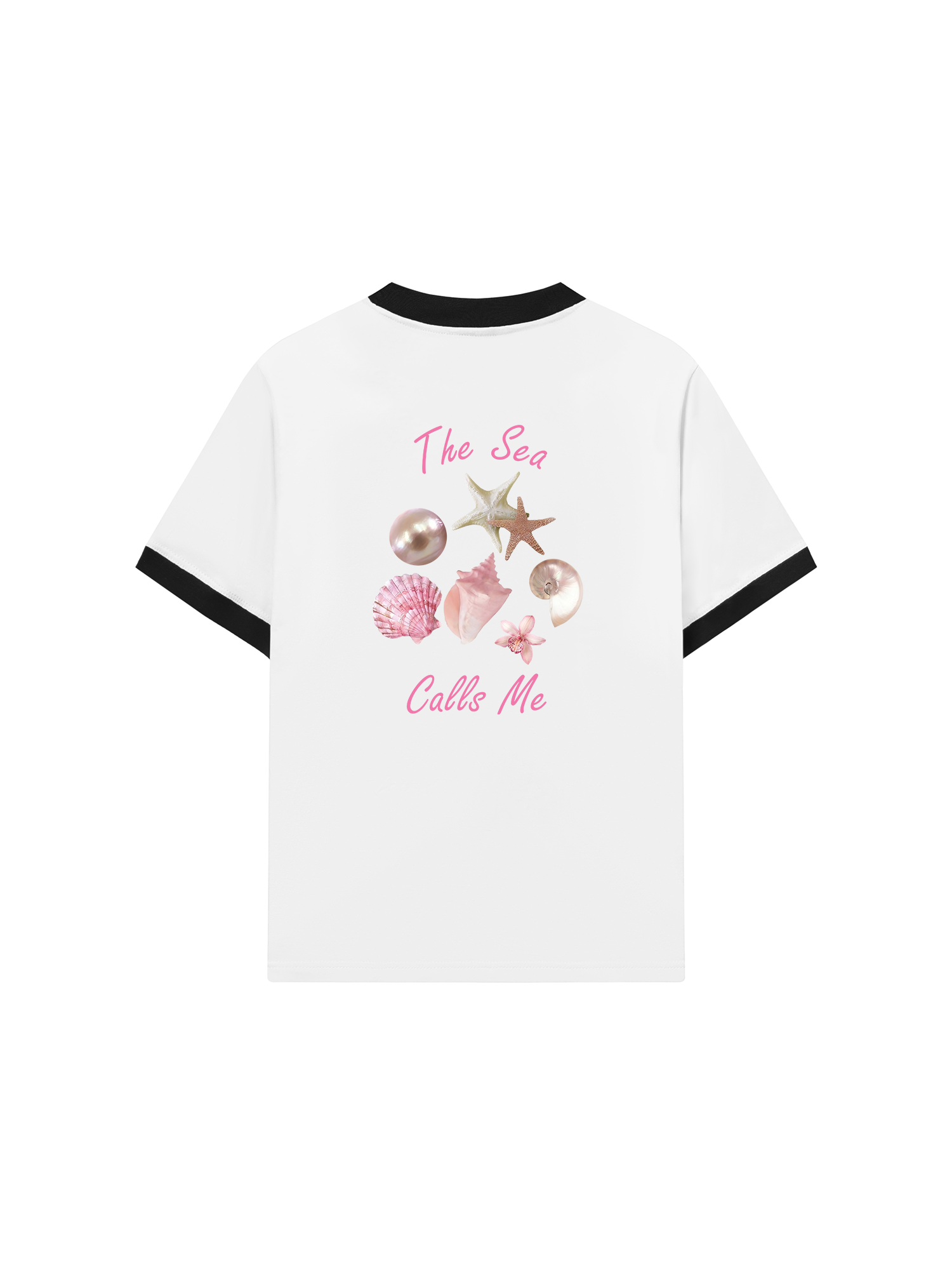 Áo Thun Ringer Relaxed Fit Summer Vibes The Sea Calls Me