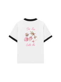 Áo Thun Ringer Relaxed Fit Summer Vibes The Sea Calls Me
