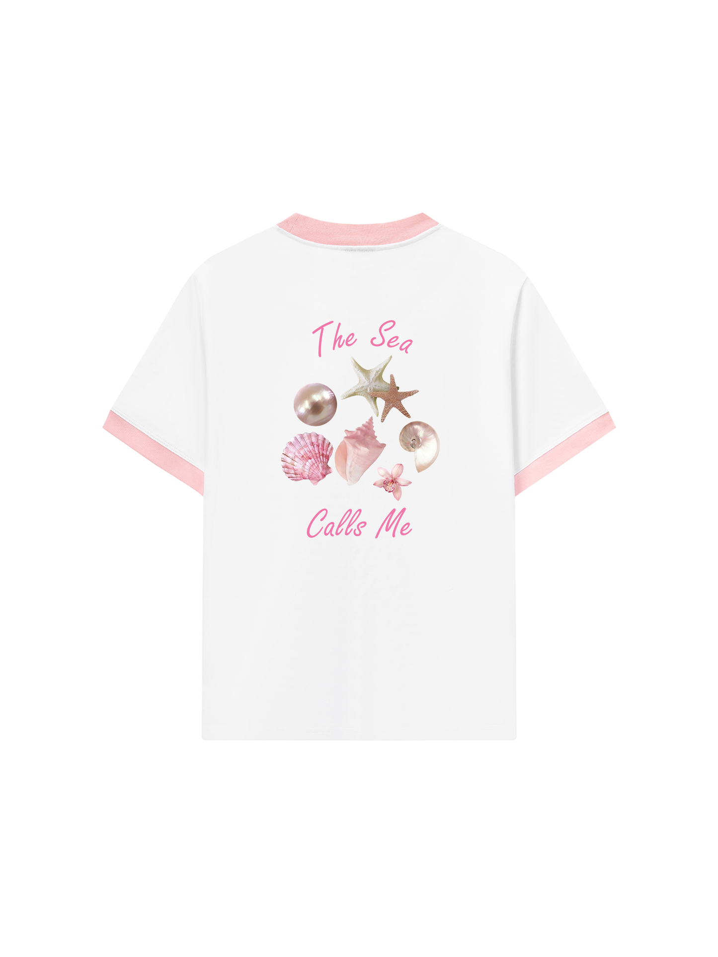 Áo Thun Ringer Relaxed Fit Summer Vibes The Sea Calls Me