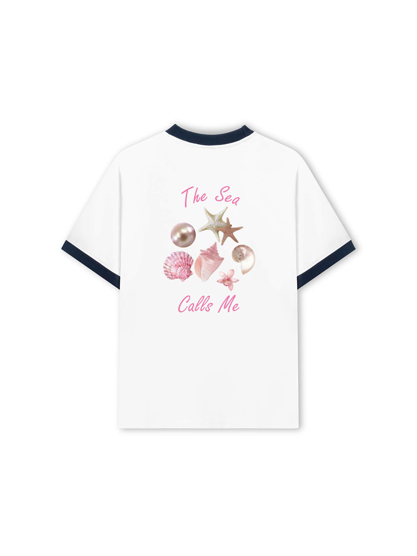 Áo Thun Ringer Relaxed Fit Summer Vibes The Sea Calls Me