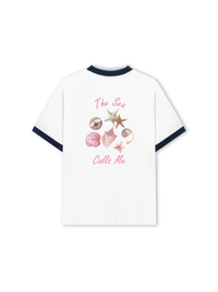 Áo Thun Ringer Relaxed Fit Summer Vibes The Sea Calls Me