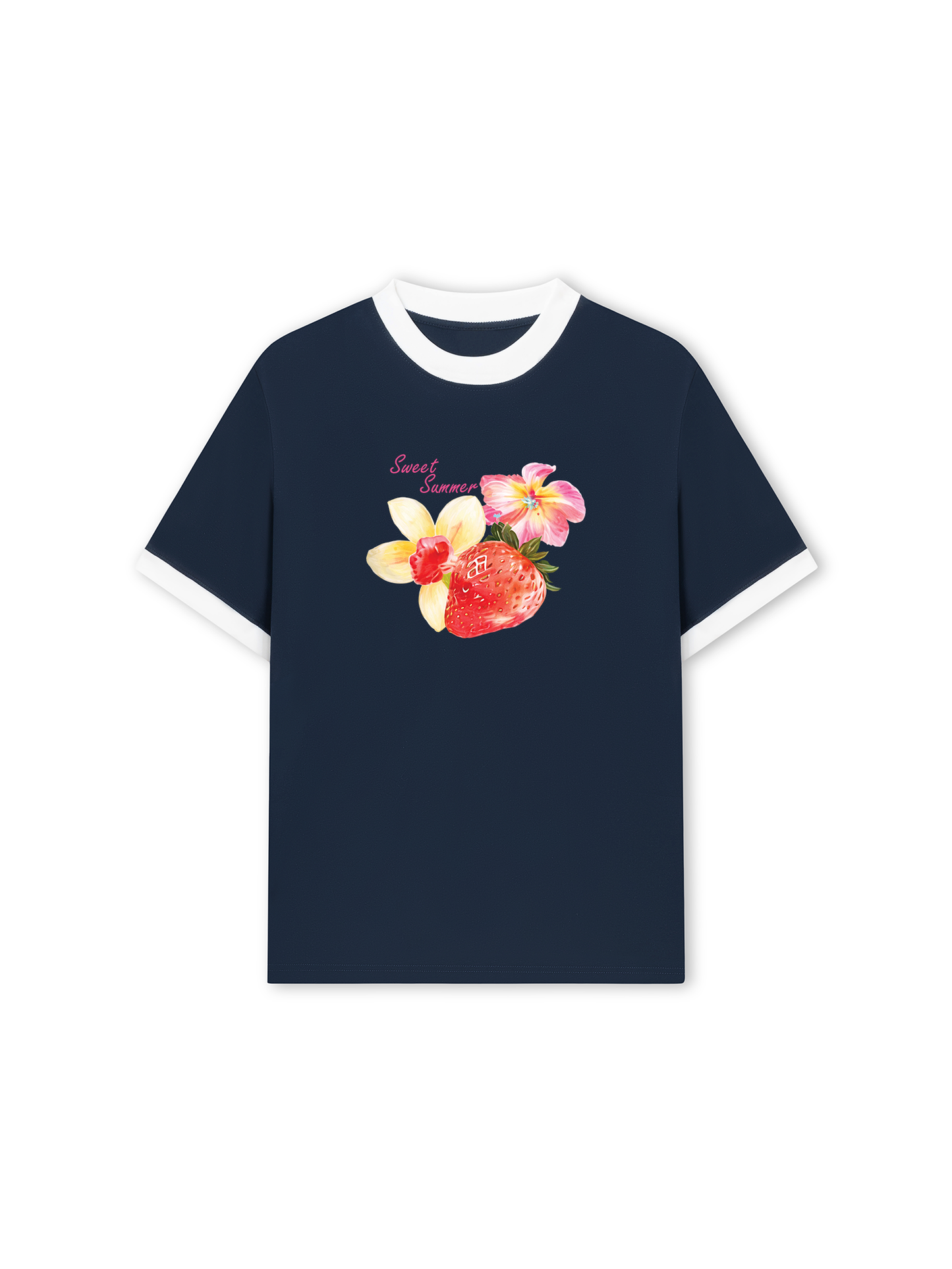 Áo Thun Ringer Relaxed Fit Summer Vibes Sweet Summer