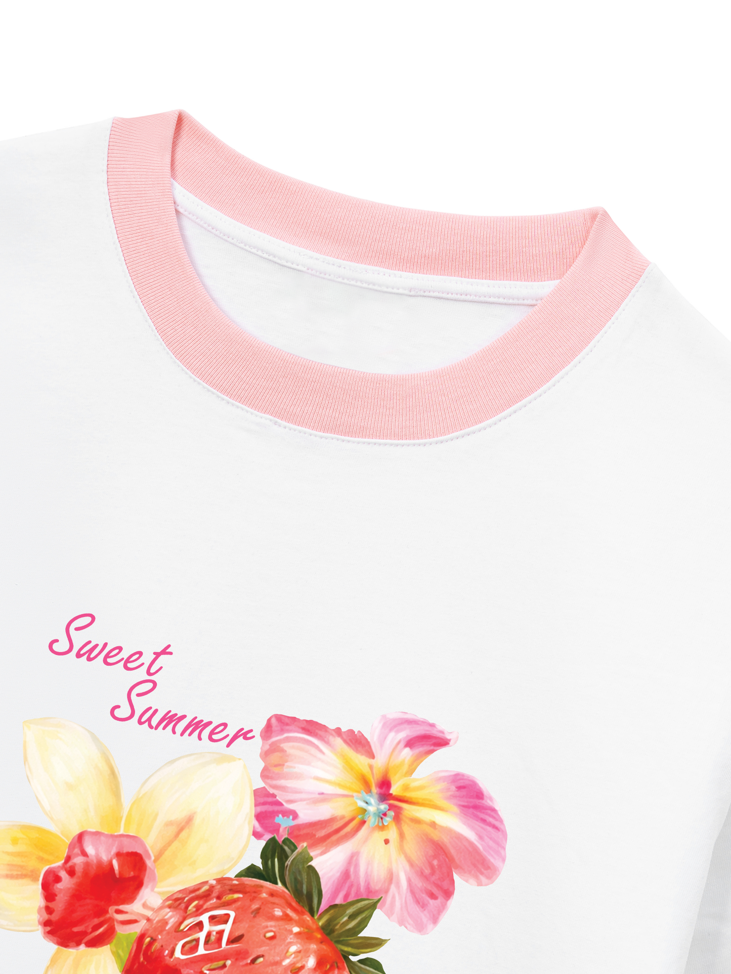 Áo Thun Ringer Relaxed Fit Summer Vibes Sweet Summer