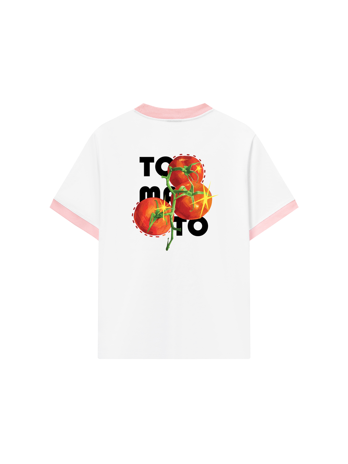 Áo Thun Ringer Relaxed Fit Summer Vibes Tomato