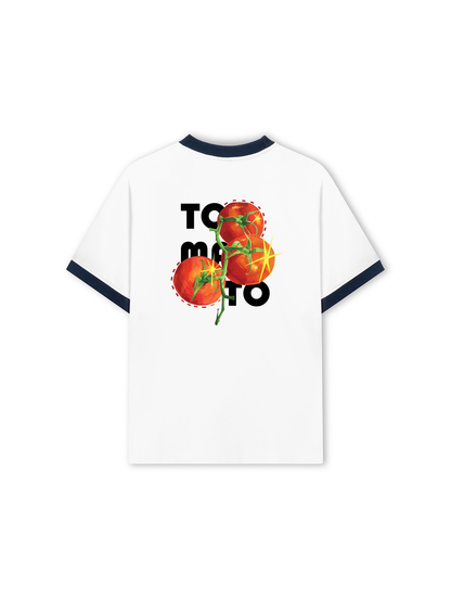 Áo Thun Ringer Relaxed Fit Summer Vibes Tomato