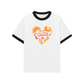 Áo Thun Ringer Relaxed Fit Summer Vibes Heart Orange Summer