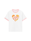 Áo Thun Ringer Relaxed Fit Summer Vibes Heart Orange Summer