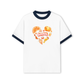 Áo Thun Ringer Relaxed Fit Summer Vibes Heart Orange Summer