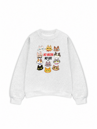 Áo Sweater Nỉ Hai Da Animal Mood No Meow No Life