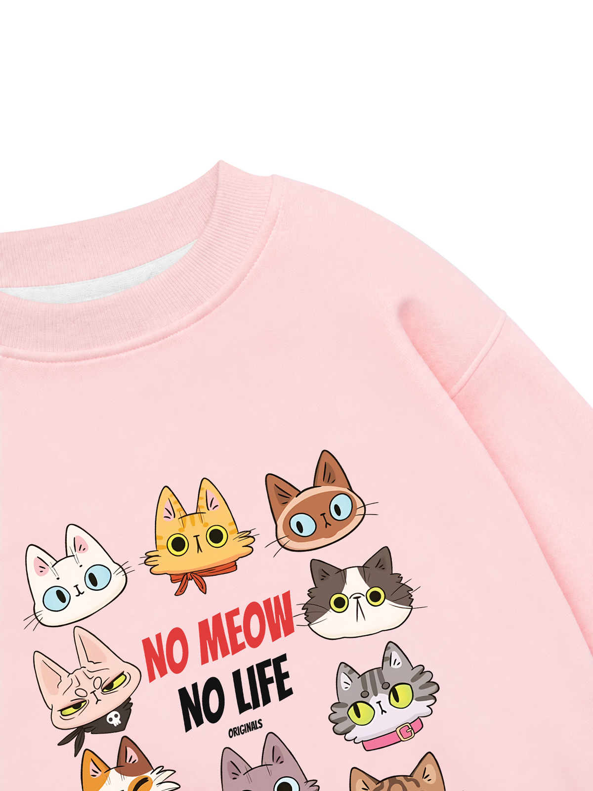 Áo Sweater Nỉ Hai Da Animal Mood No Meow No Life