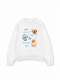 Áo Sweater Nỉ Hai Da Daily Cuties Blue Mood Good Pup