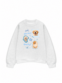 Áo Sweater Nỉ Hai Da Daily Cuties Blue Mood Good Pup