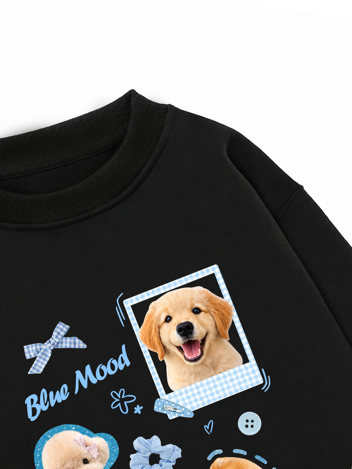 Áo Sweater Nỉ Hai Da Daily Cuties Blue Mood Good Pup