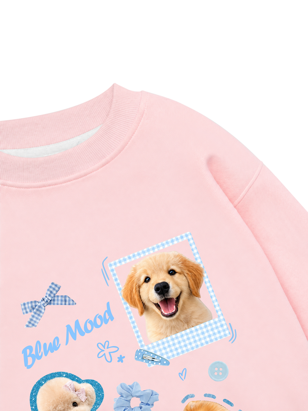 Áo Sweater Nỉ Hai Da Daily Cuties Blue Mood Good Pup