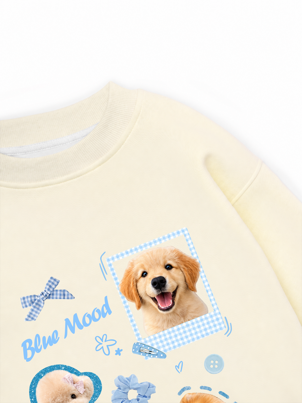 Áo Sweater Nỉ Hai Da Daily Cuties Blue Mood Good Pup