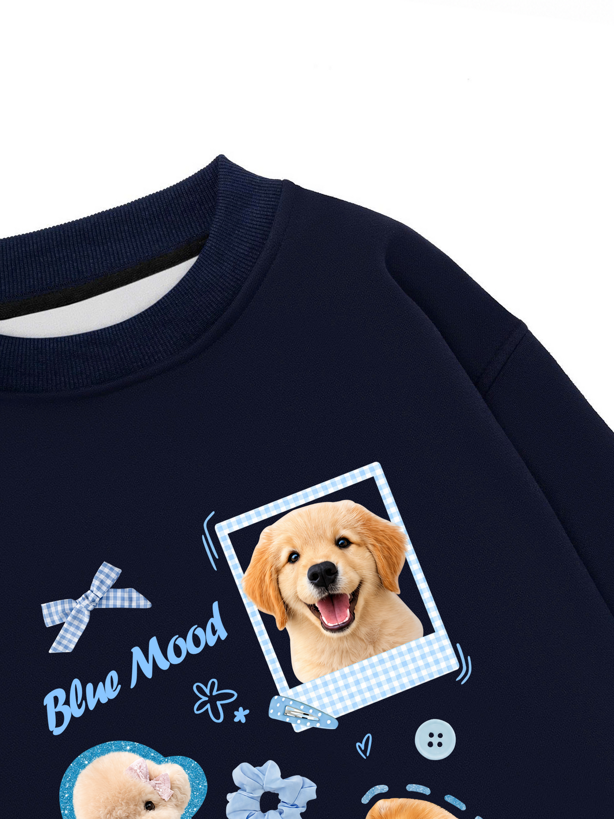 Áo Sweater Nỉ Hai Da Daily Cuties Blue Mood Good Pup