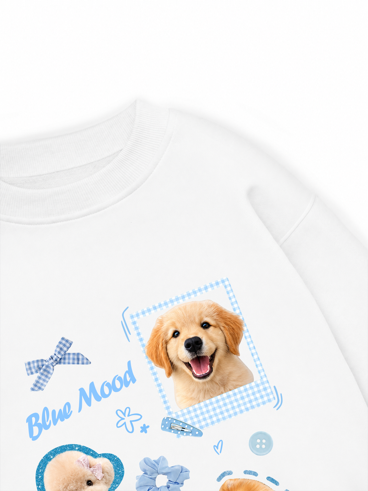 Áo Sweater Nỉ Hai Da Daily Cuties Blue Mood Good Pup
