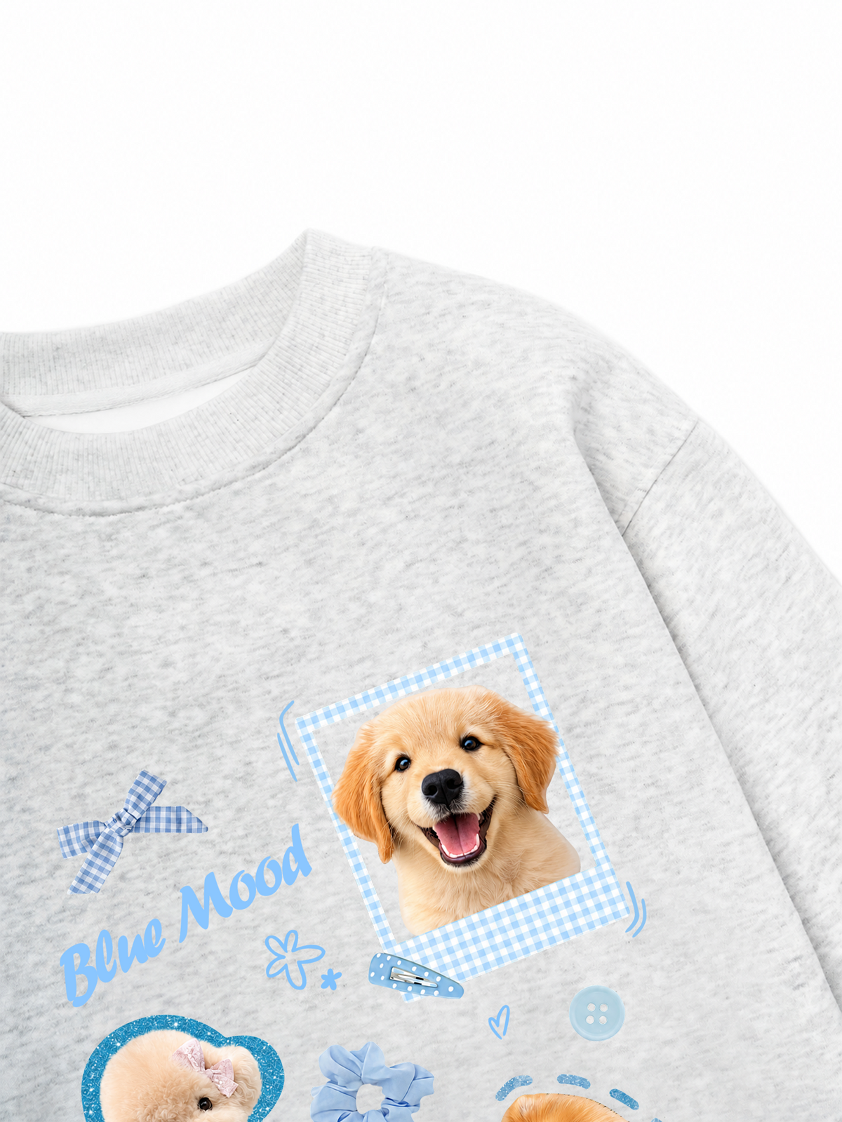 Áo Sweater Nỉ Hai Da Daily Cuties Blue Mood Good Pup