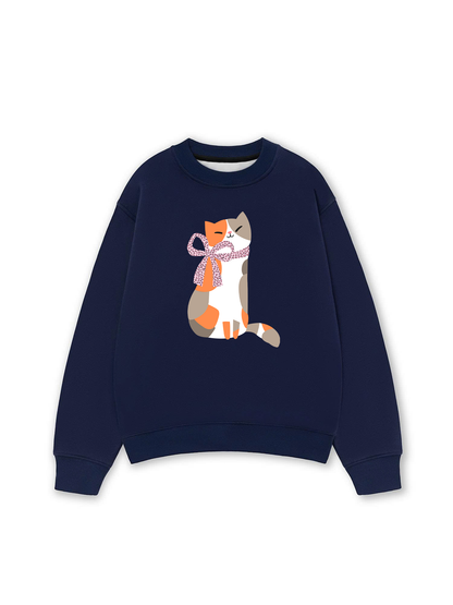 Áo Sweater Nỉ Hai Da Daily Cuties Meow & Bow